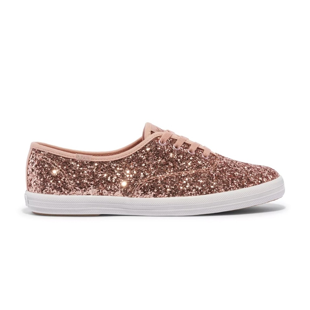 Keds Rose Gold Glitter Sneakers - Picture 3 of 8